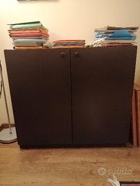 LIBRERIA BASSA DUE ANTE IN LEGNO LAMINATO MARRONE