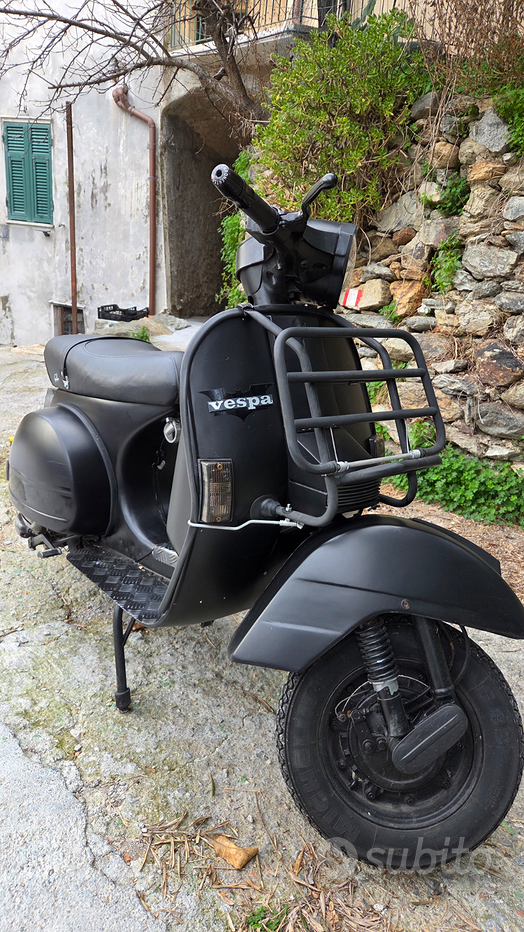 PORTAPACCHI NERO FACO ANTERIORE PER VESPA PX 125 - 150 - 200 PRIMA - Foto 5
