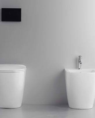 Sanitari bagno a terra filo muro - Wc rimless, cop