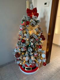 Albero di natale innevato molto folto 160 cm