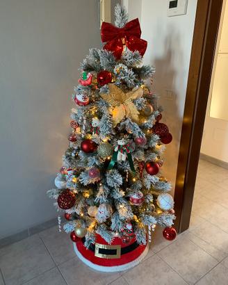 Albero di natale innevato molto folto 160 cm