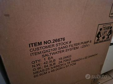 Pompa filtro a sabbia intex nuova 6000l/h