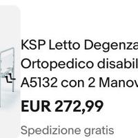 Letto degenza due snodi + Materasso anti decubito