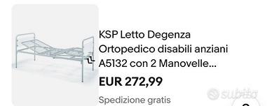 Letto degenza due snodi + Materasso anti decubito