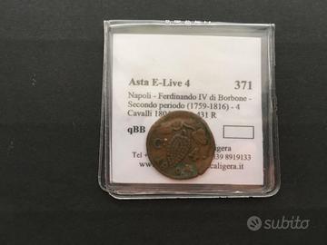 Moneta 4 cavalli 1804 Ferdinando IV Borbone qBB