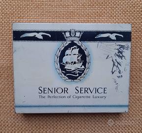 Scatola sigarette latta Senior Service J. A. Pat..