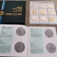 9 Monete REPUBBLICA SAN MARINO Fior di Conio IPZS