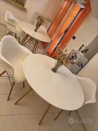 Tavolo Rotondo Design Scandinavo – Bianco/Legno