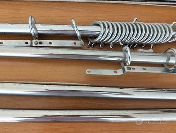 Bastoni per tende in acciaio con scorrimento a fil