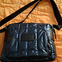 Borsa a tracolla trapuntata blu 