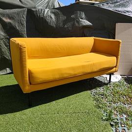 Divano vintage anni '80 giallo ocra senape