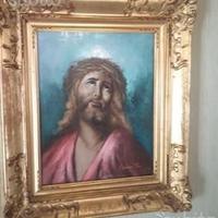 Quadro capoletto con cornice barocca 'Ecce Homo'