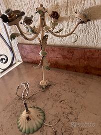 Lampadario in ferro battuto