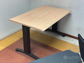 TRE SCRIVANIE NORMALI, UNA LUNGA E SCAFFALE