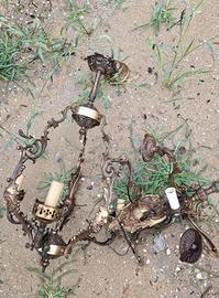 ex lampadari riutilizzo creativo