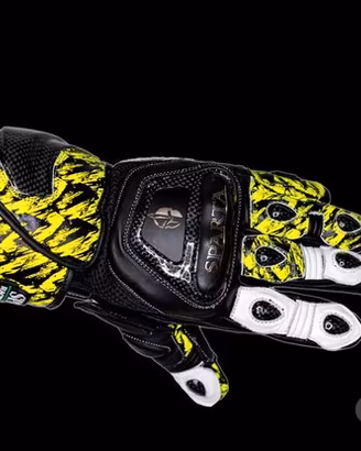Guanti moto sparta shirin confusion giallo fluo /