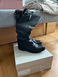 Stivali neri in pelle Contigo, taglia 35, borchie