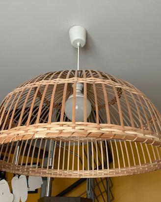 Lampadario ikea in bambù