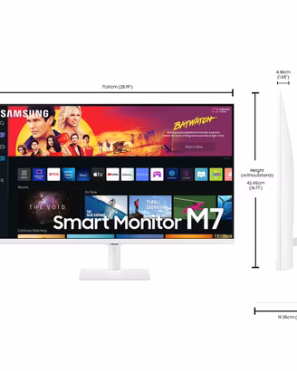 Samsung Smart Monitor M7 (S32CM703), Flat, 32"