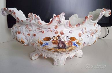 Centrotavola vintage ceramica Bassano dipinto