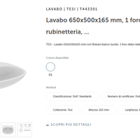 Lavabo 650 TESI Ideal standard