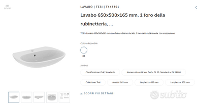 Lavabo 650 TESI Ideal standard