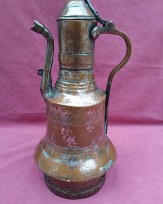 bello antico bollitore in rame primi 900 H37 cm 