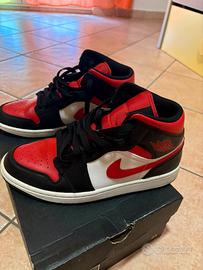 Nike Air Jordan 1 Mid "Bred Toe" Originali
