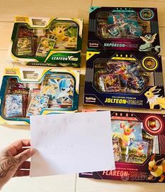 Box vaporeon jolteon flareon collezione premium