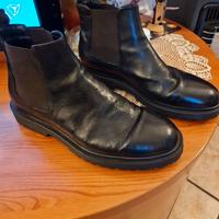 stivaletti neri in pelle 