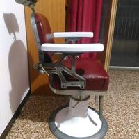 Poltrona Vintage da barbiere Bordeaux anni 50