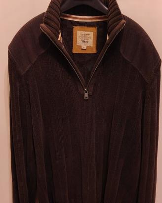 Maglione MCS Uomo Zip Marrone XL