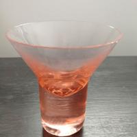 5 Bicchieri da cocktail vintage vetro rosa