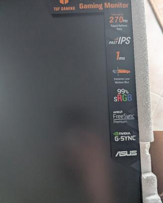 Monitor Asus Gaming 270hz 1ms 24'