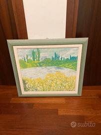 Quadro con cornice colore verde chiaro