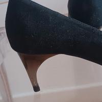 Décolleté nere tacco trasparente 