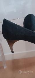 Décolleté nere tacco trasparente 