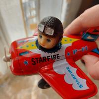 Aeroplano in latta vintage starfire a chiave
