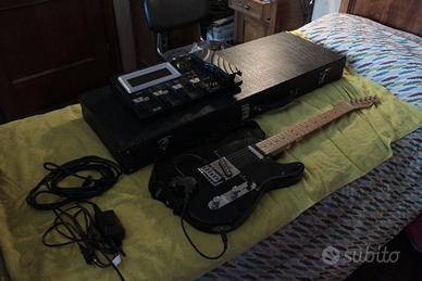 Telecaster nera e GR 55 Roland sinth