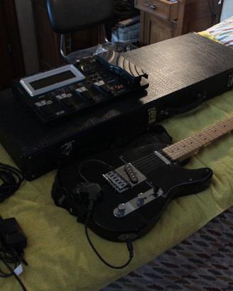Telecaster nera e GR 55 Roland sinth