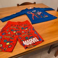 pantaloncini e maglietta Marvel 