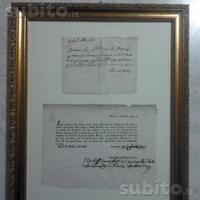 Lettere antiche su cornice