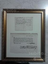 Lettere antiche su cornice