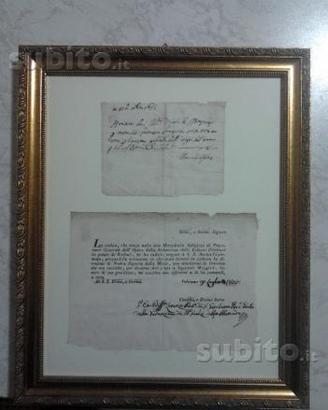 Lettere antiche su cornice