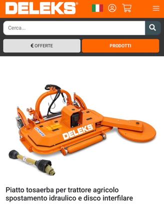 Piatto tagliaerba con disco interfilare