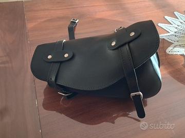 Borsa pelle moto custom