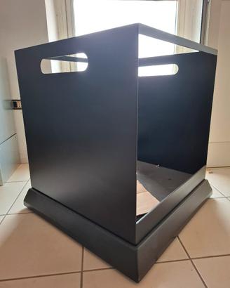 porta legna contenitore in ferro 