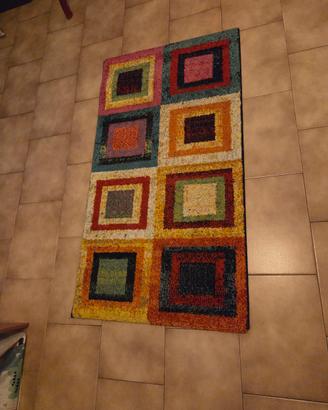 Coppia di Tappeti Shaggy multicolor 60x110