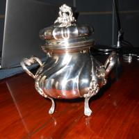 Zuccheriera in argento 800 stile barocco