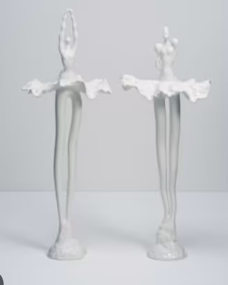Bertozzi e Casoni coppia balletine in ceramica